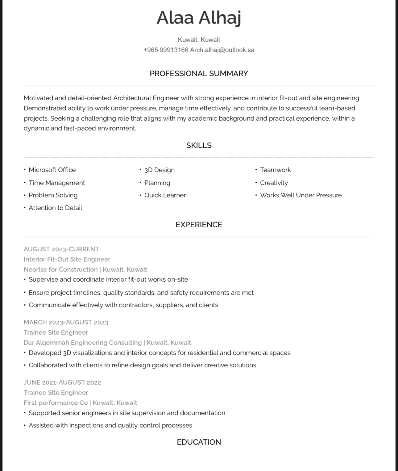 I am looking for a site engineer job