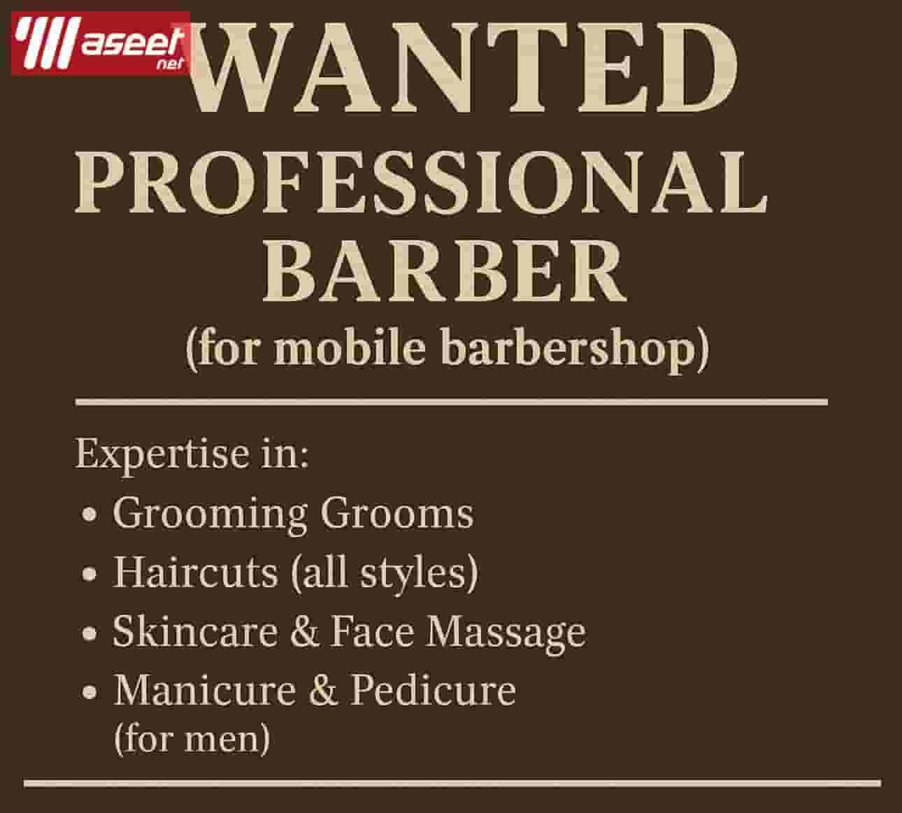 An artist barber is required