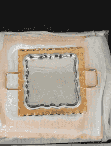 For sale special square gold mix silver trays