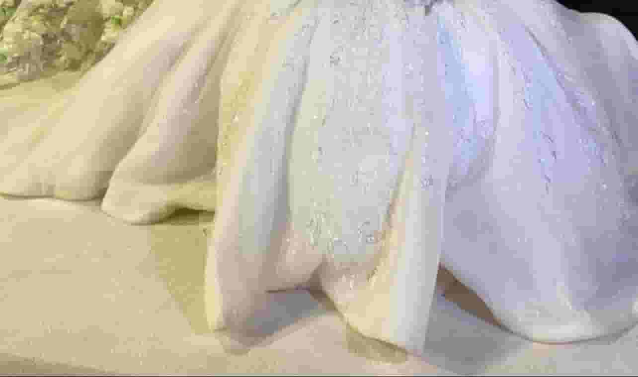 The wedding dress is a single dress