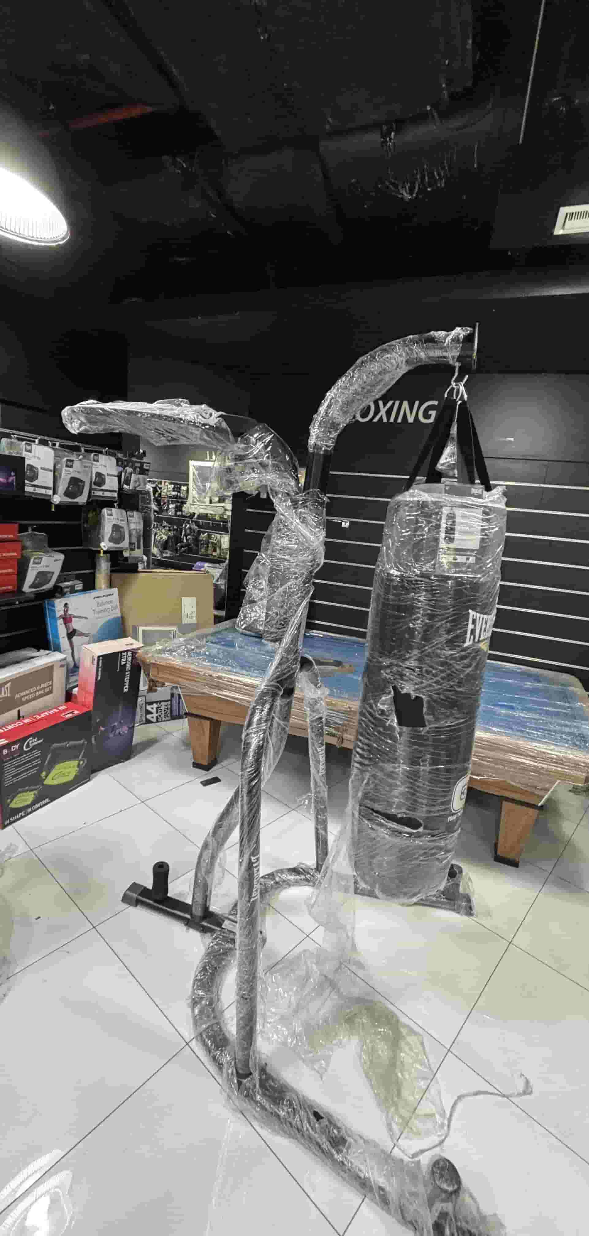 Boxing bag with stand