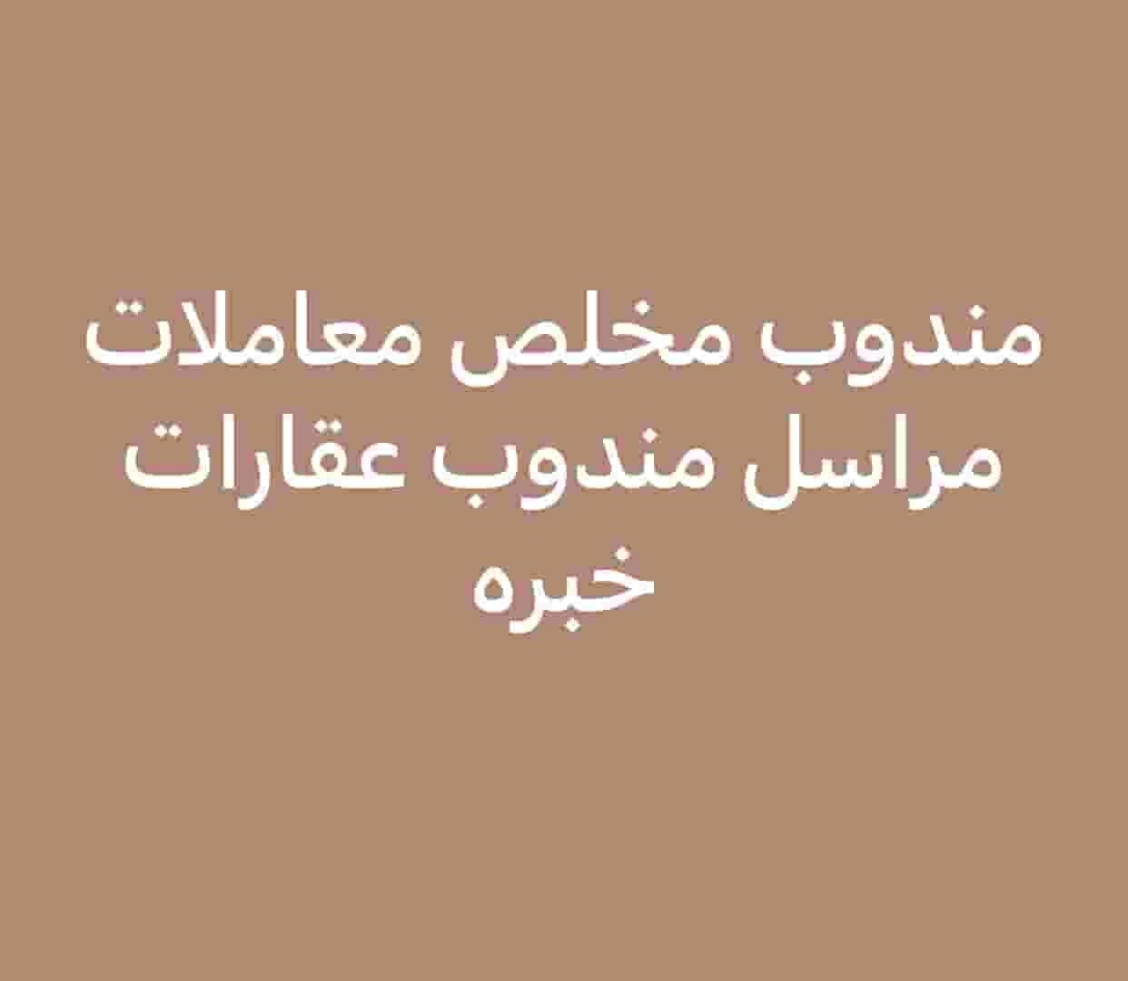 مراسل مندوب مخلص معاملات خبره