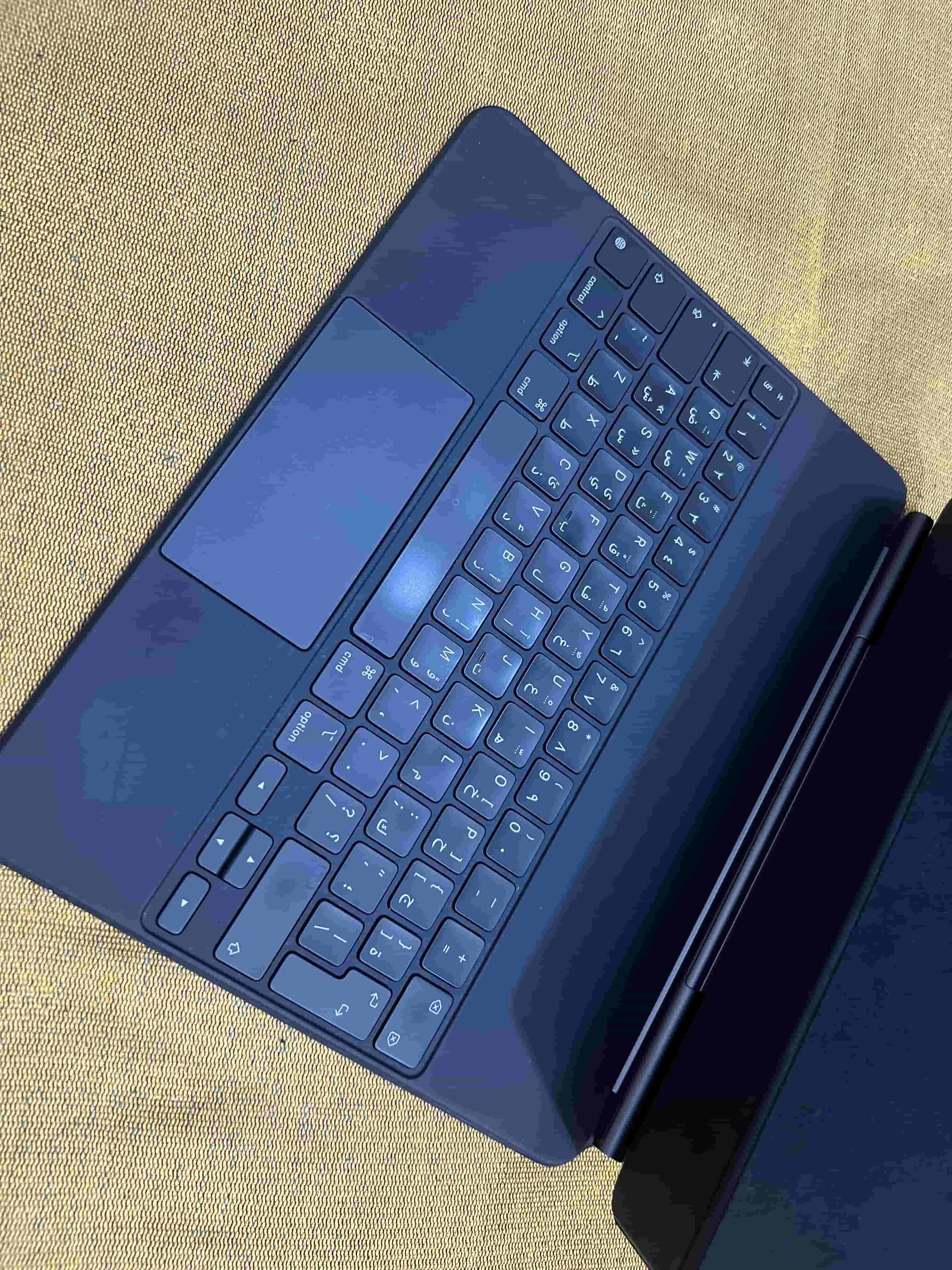 The original Apple Magic 12.9 inch keyboard is very clean