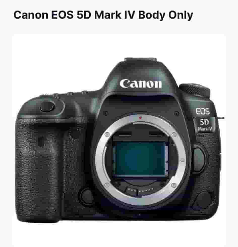 Canon 5 D iV camera for sale in cardboard