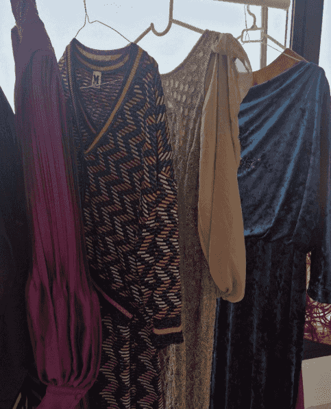 A collection of elegant evening dresses