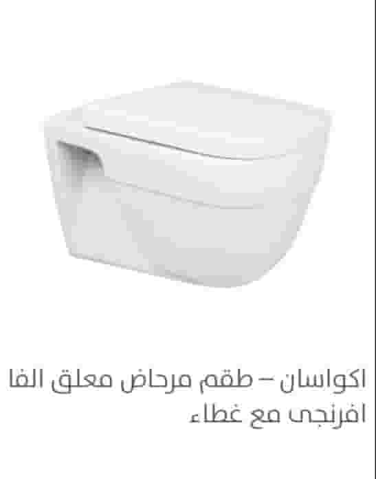 Two cups hanging toilet in cardboard without cover