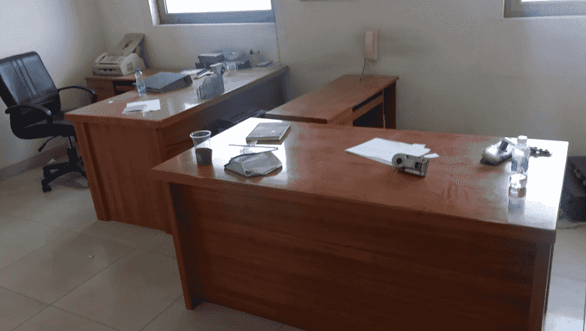 Desks with chairs