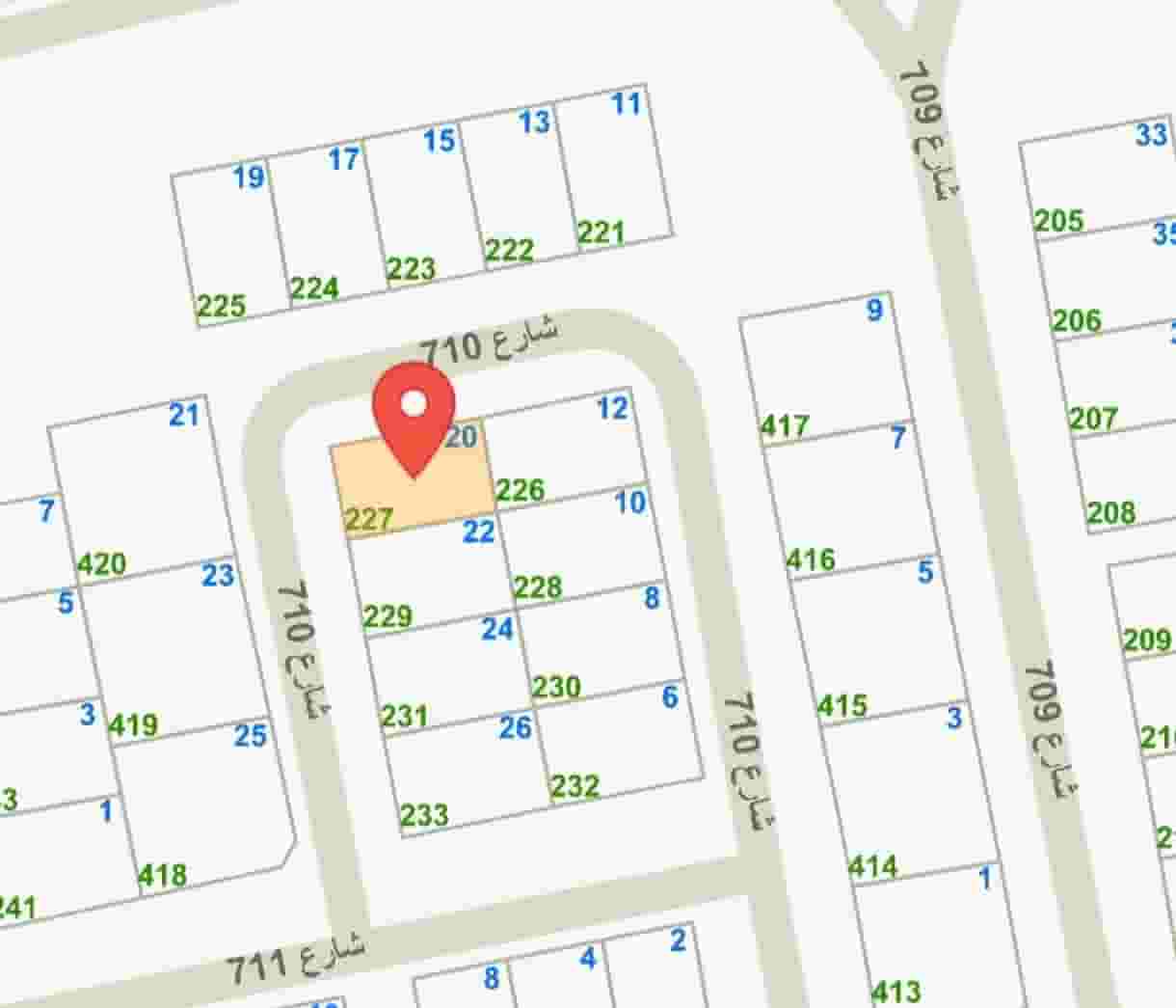 Land for sale in Khairan 400 meters 