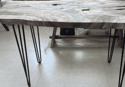 natural wood dining table