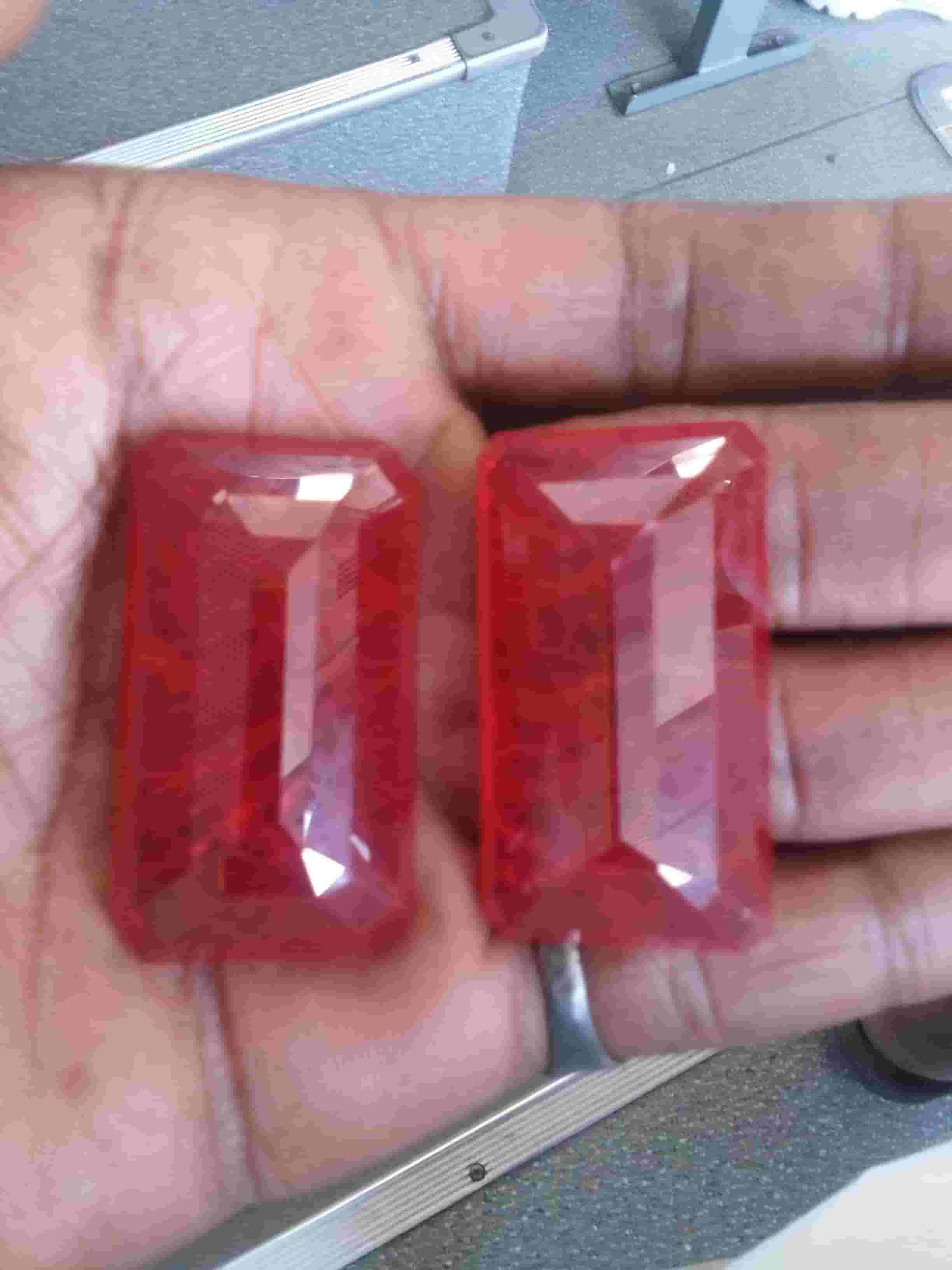 Two sapphire stones