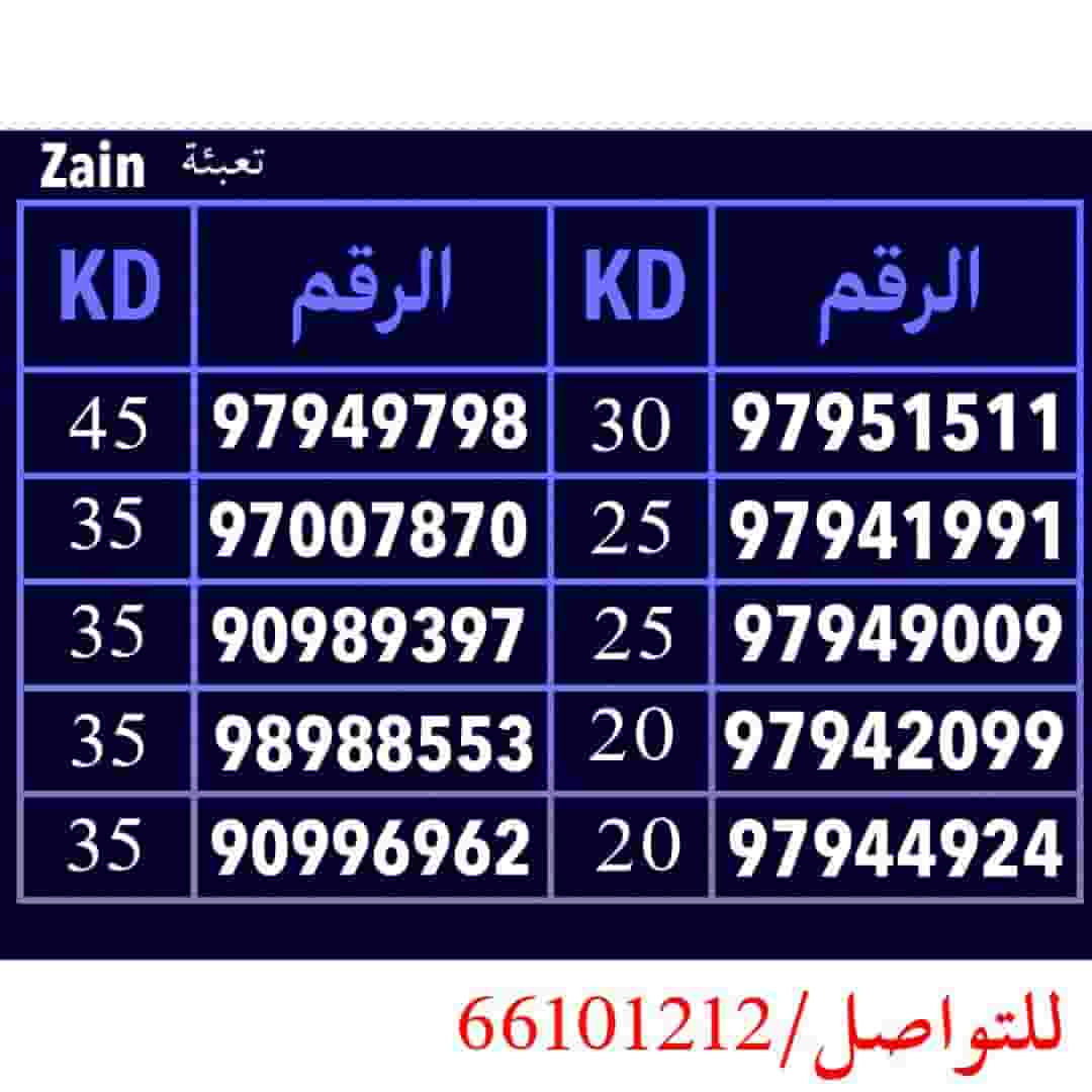 Special Zain recharge numbers