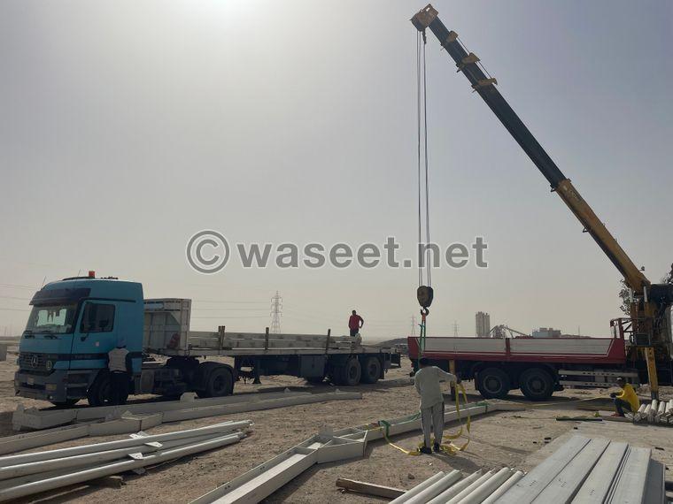 Rent a lorry crane for roofs  2