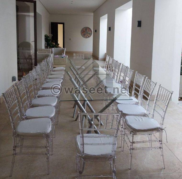 Installing wedding decorations and renting tables and chairs  4