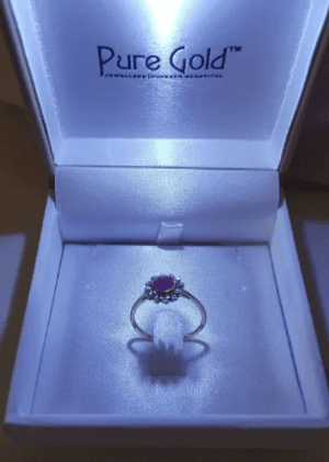 Diamond and sapphire ring