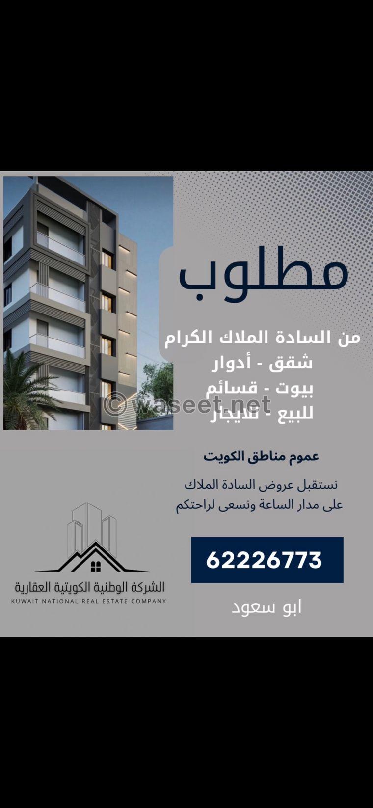 Apartments are required for rent  0