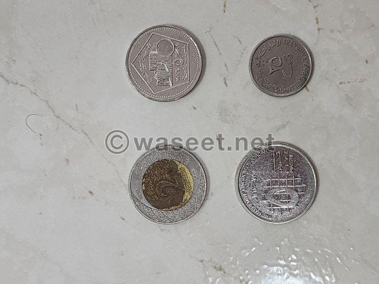 Old paper and metal coins 10