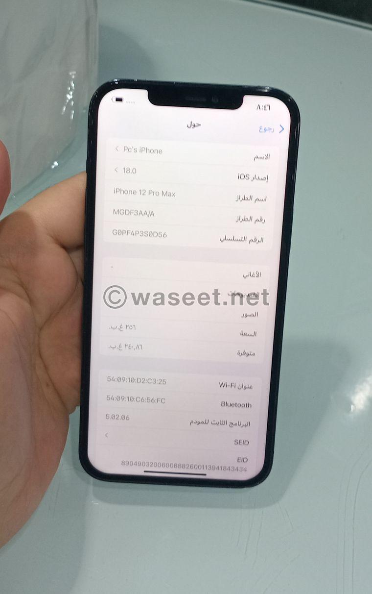 ايفون 12 pro max جيجا 256 4