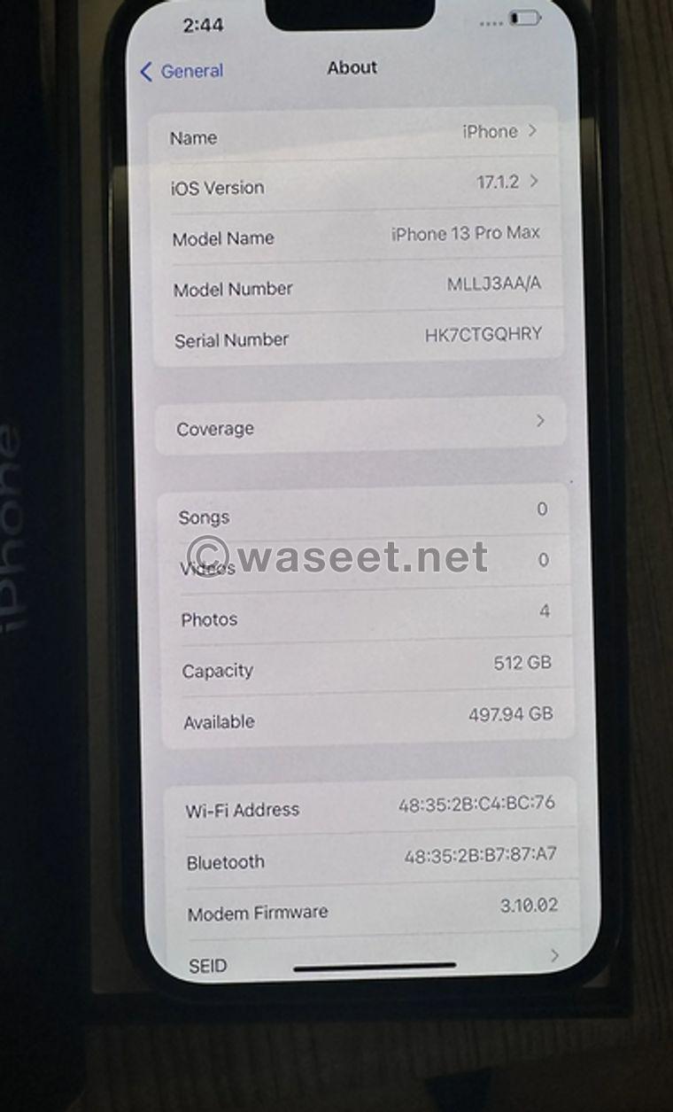 ايفون 13 برو ماكس 512 جيجا 5