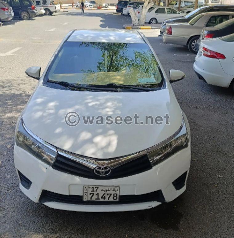 Toyota Corolla 2015 for sale 0