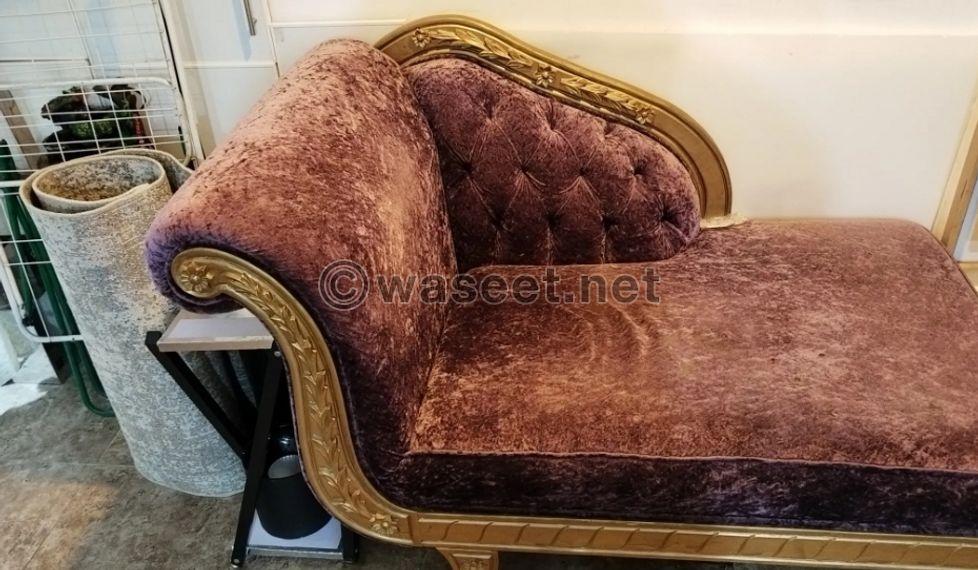 Italian chaise longue corner sofa with reception table 0