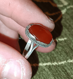 Antique soft silver ring 