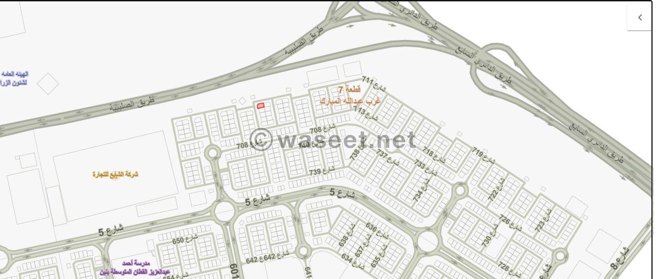 For sale a villa west of Abdullah Mubarak, a main corner 1