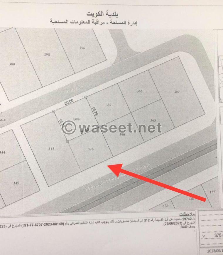 Land for sale in Mushrif, one main street  1