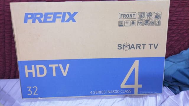 New 32 inch smart screens are available in cardboard