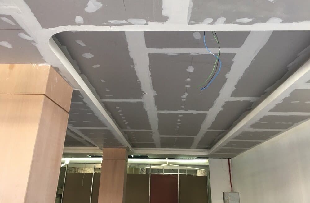 Gypsum board partition 4