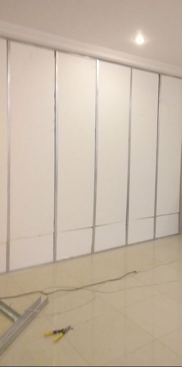Gypsum board partition 5