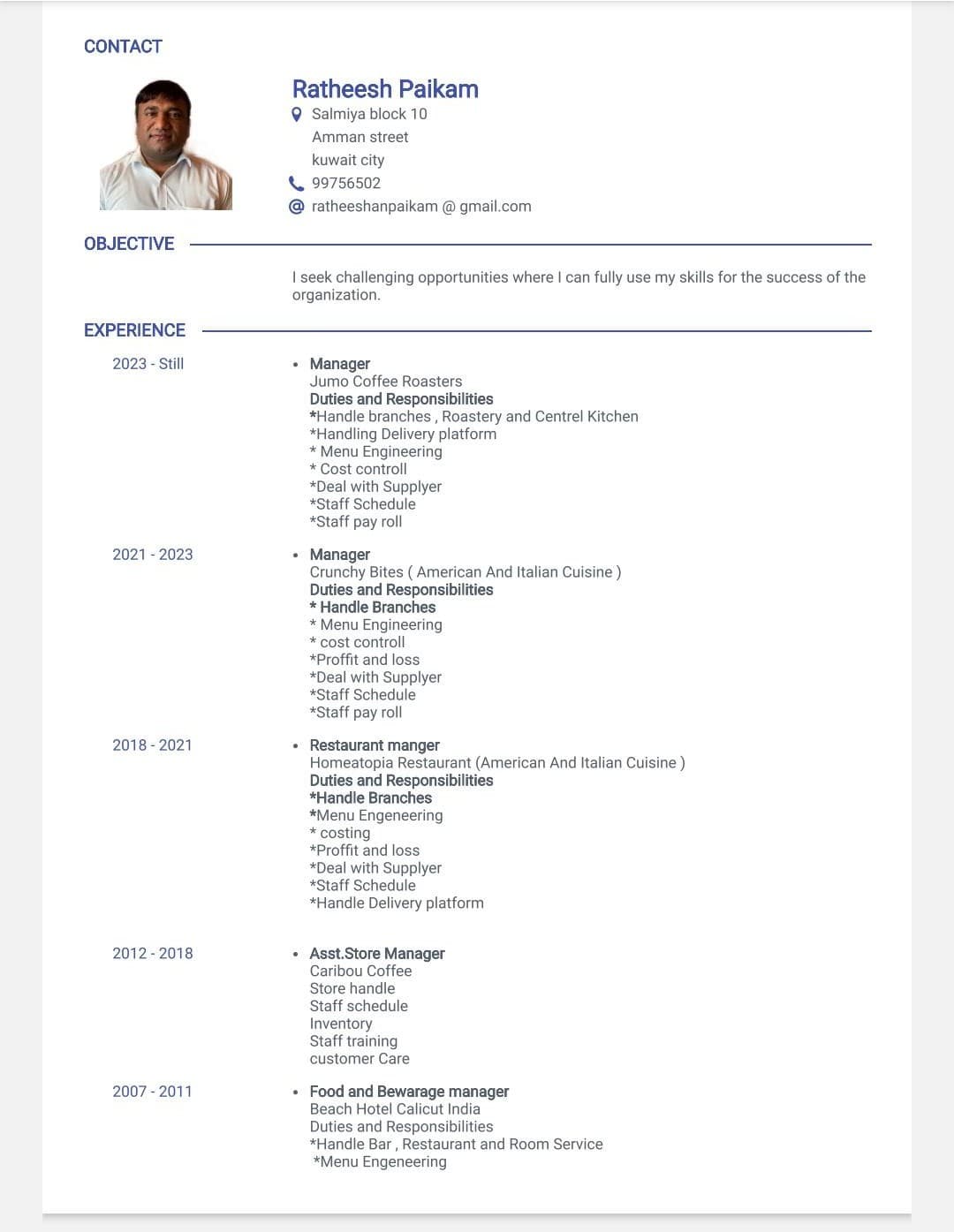 I'm looking for a restaurant manager job 0