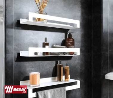 A set of shelves for a bathroom organizer  8