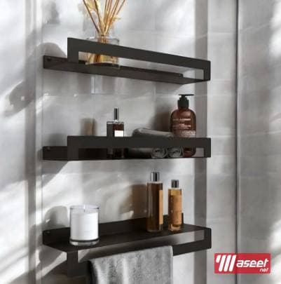 A set of shelves for a bathroom organizer  12