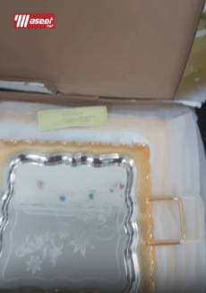 For sale special square gold mix silver trays 1