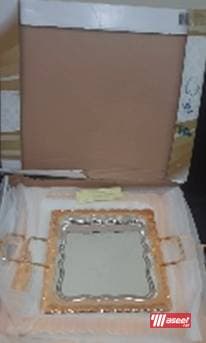 For sale special square gold mix silver trays 2