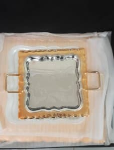 For sale special square gold mix silver trays 0