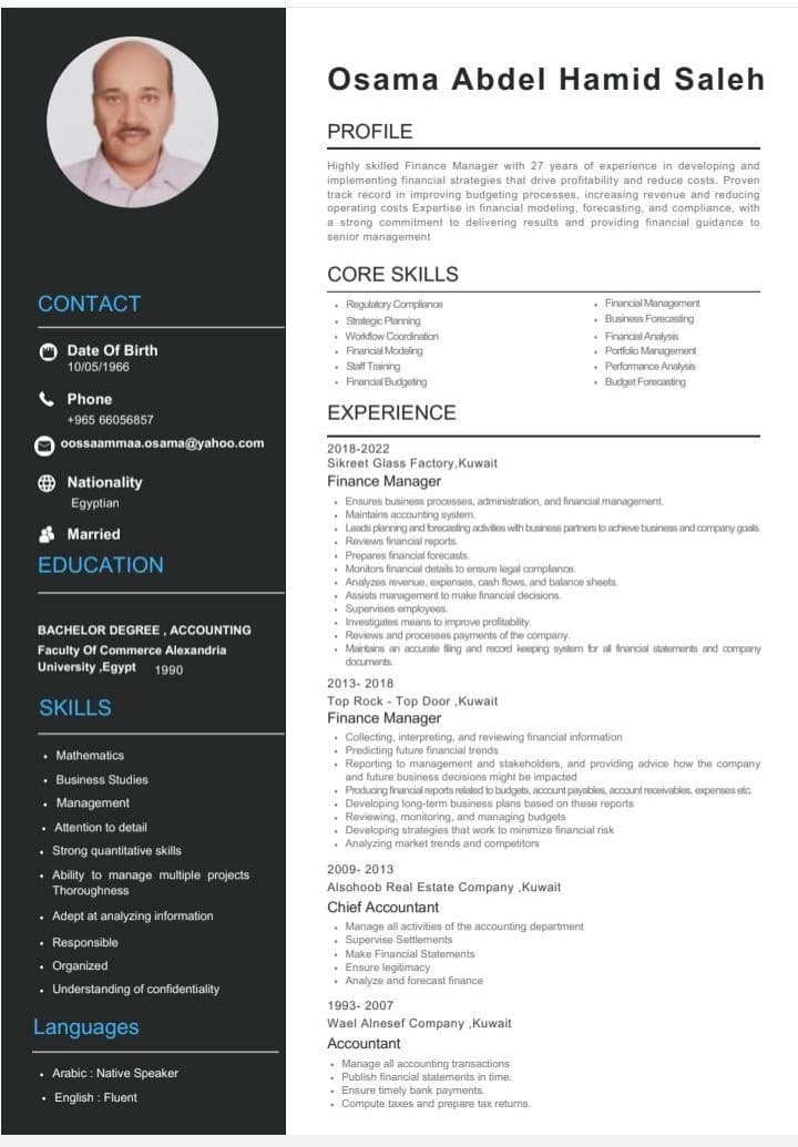 Chief Accountant and Financial Auditor 0