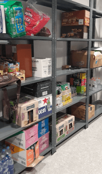 storage shelves 4