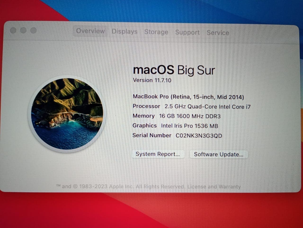 Apple MacBook Pro Retina 2014 0
