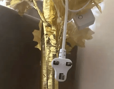 Golden artificial tree 1