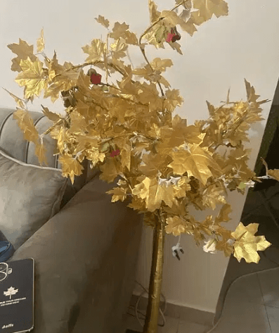 Golden artificial tree 2