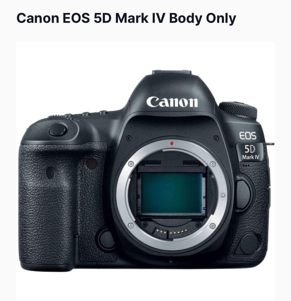 Canon 5 D iV camera for sale in cardboard 0