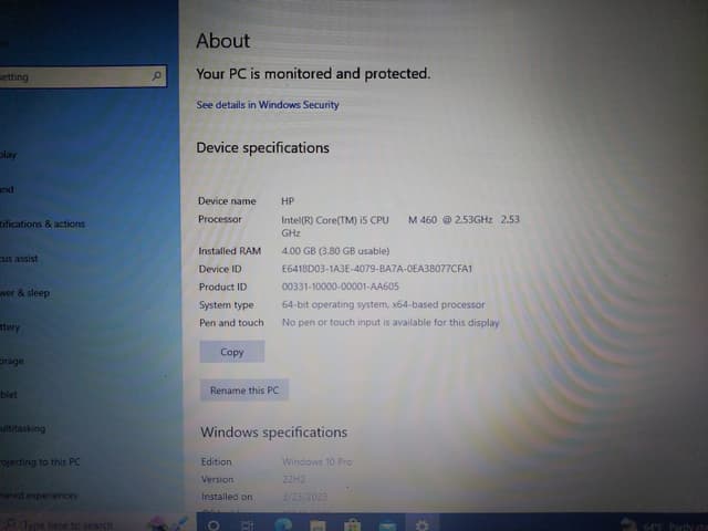 HP laptop for sale 
