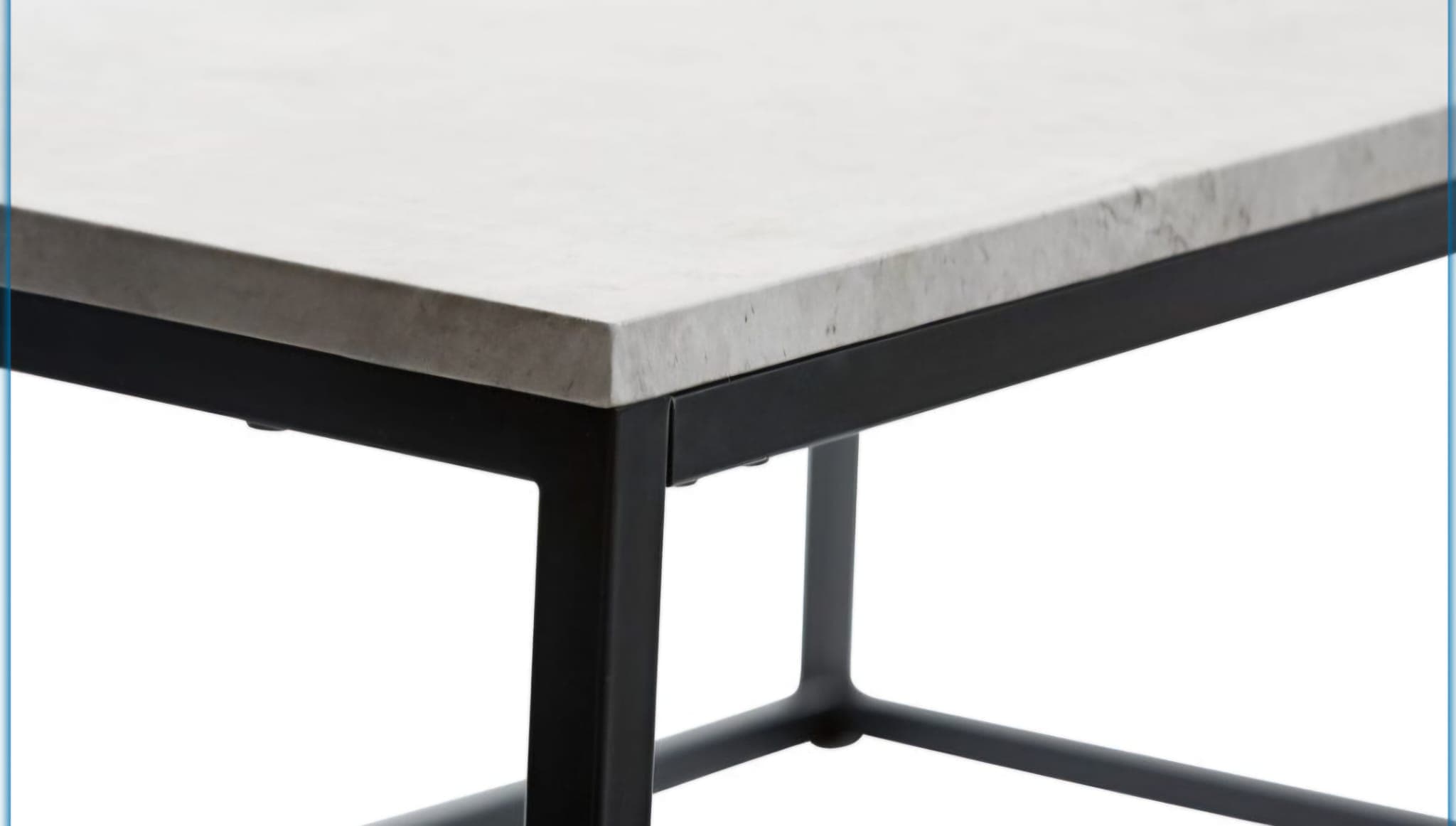 Modern mid-size coffee table in gray, black concrete 2