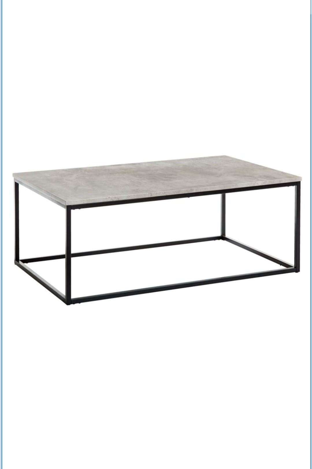 Modern mid-size coffee table in gray, black concrete 1