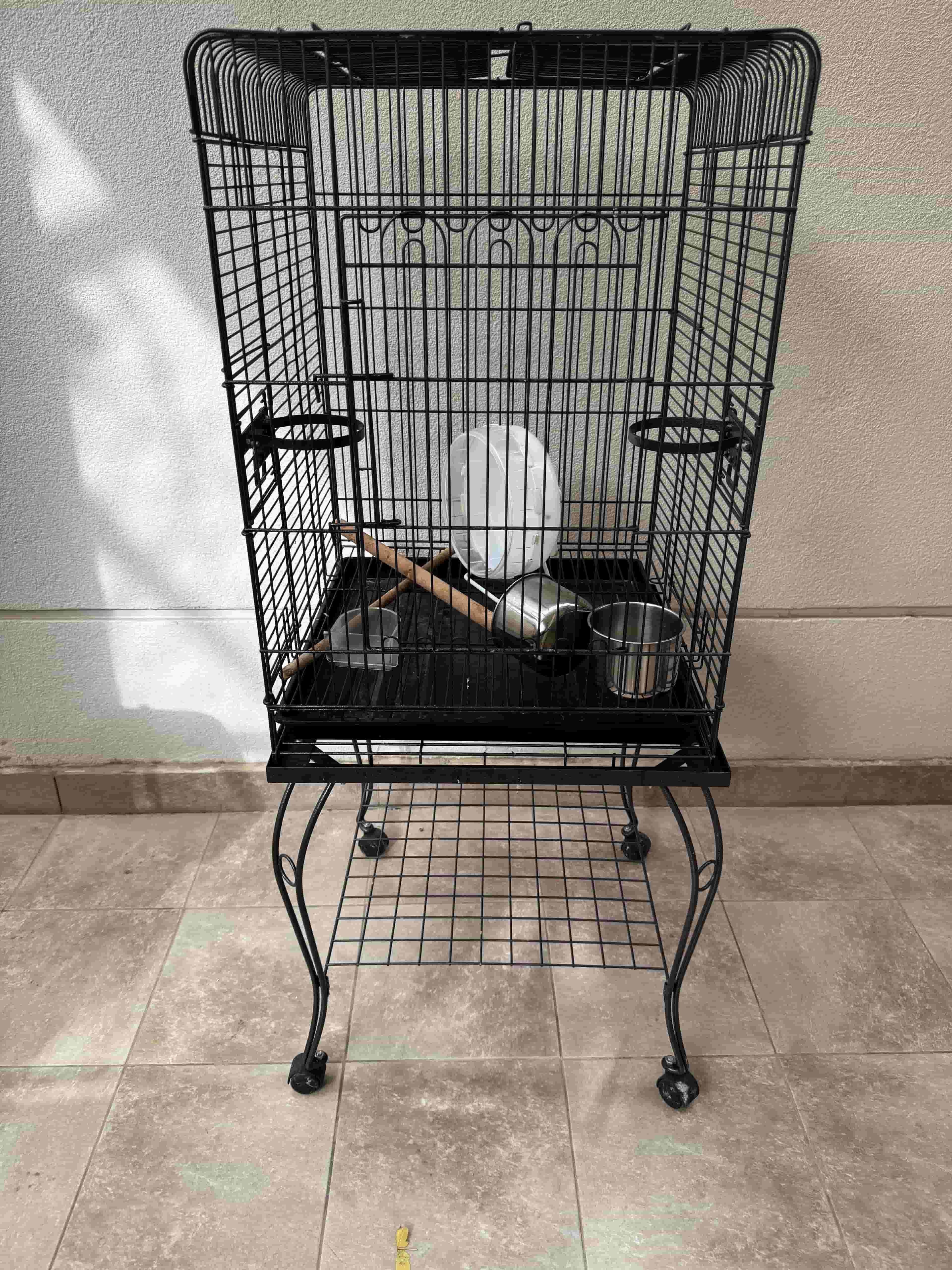 A large cage for birds A large cage for birds