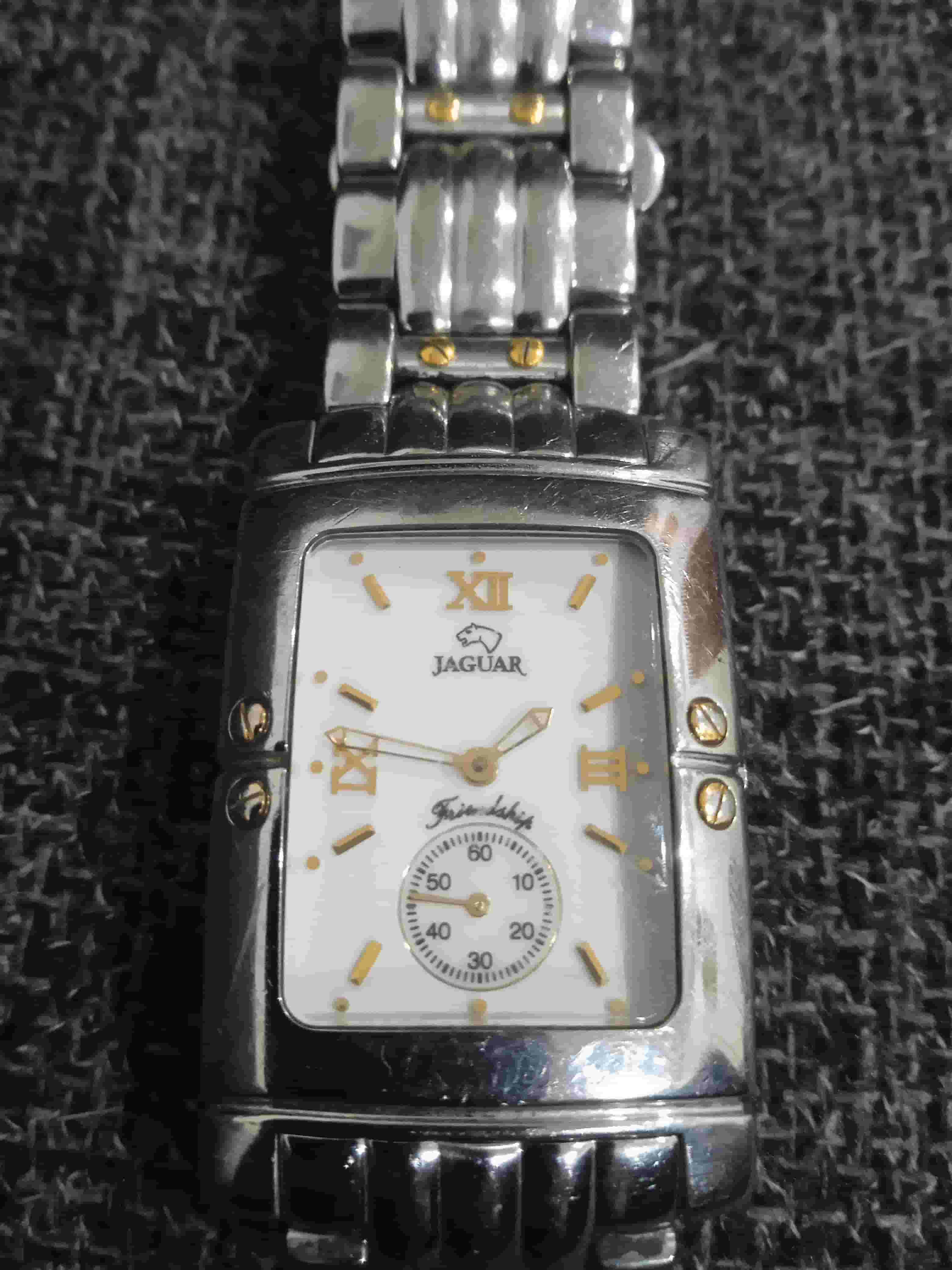 The Swiss Jaguar watch is made of gold The Swiss Jaguar watch is made of gold