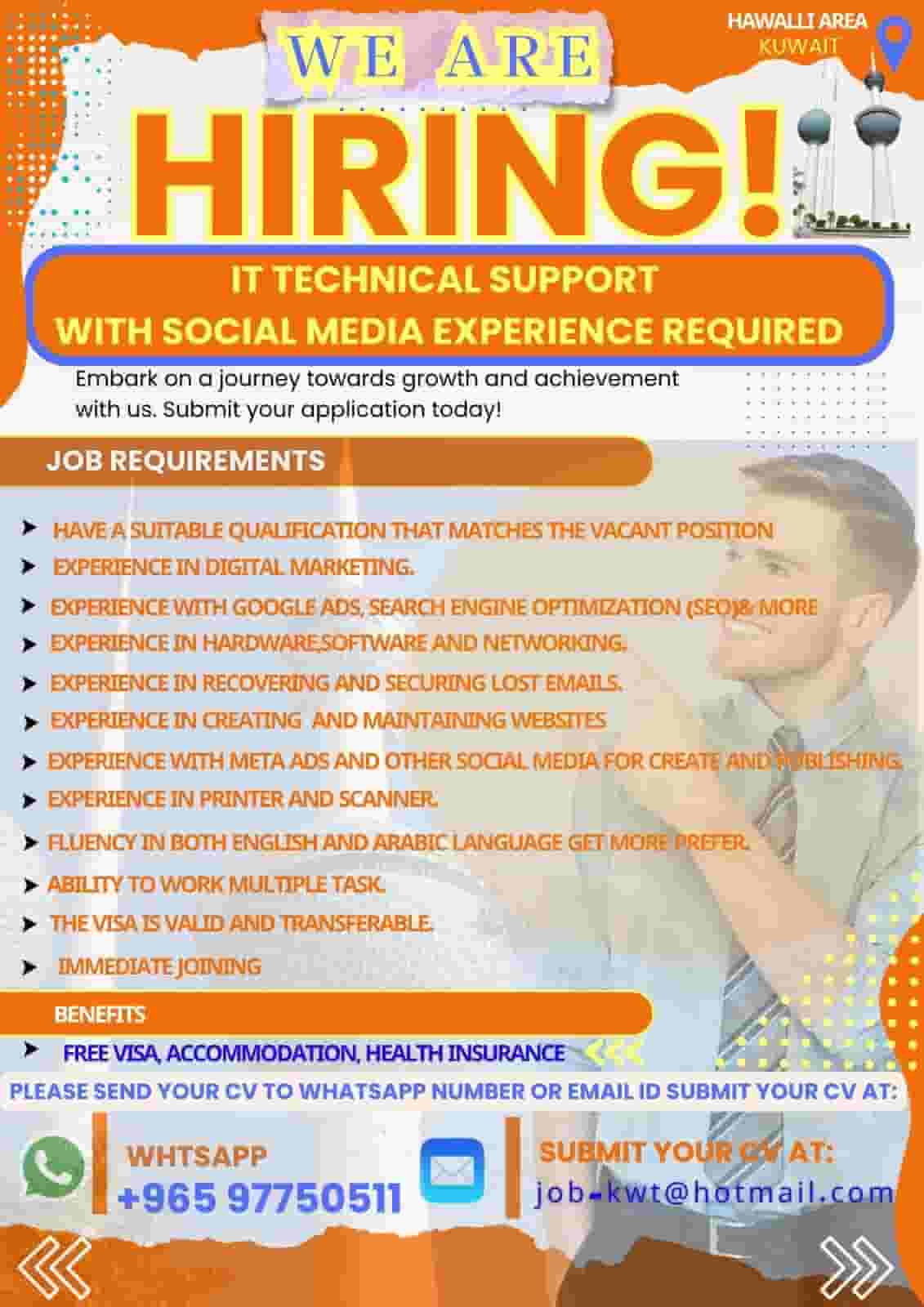 We are hiringIT tech support We are hiringIT tech support