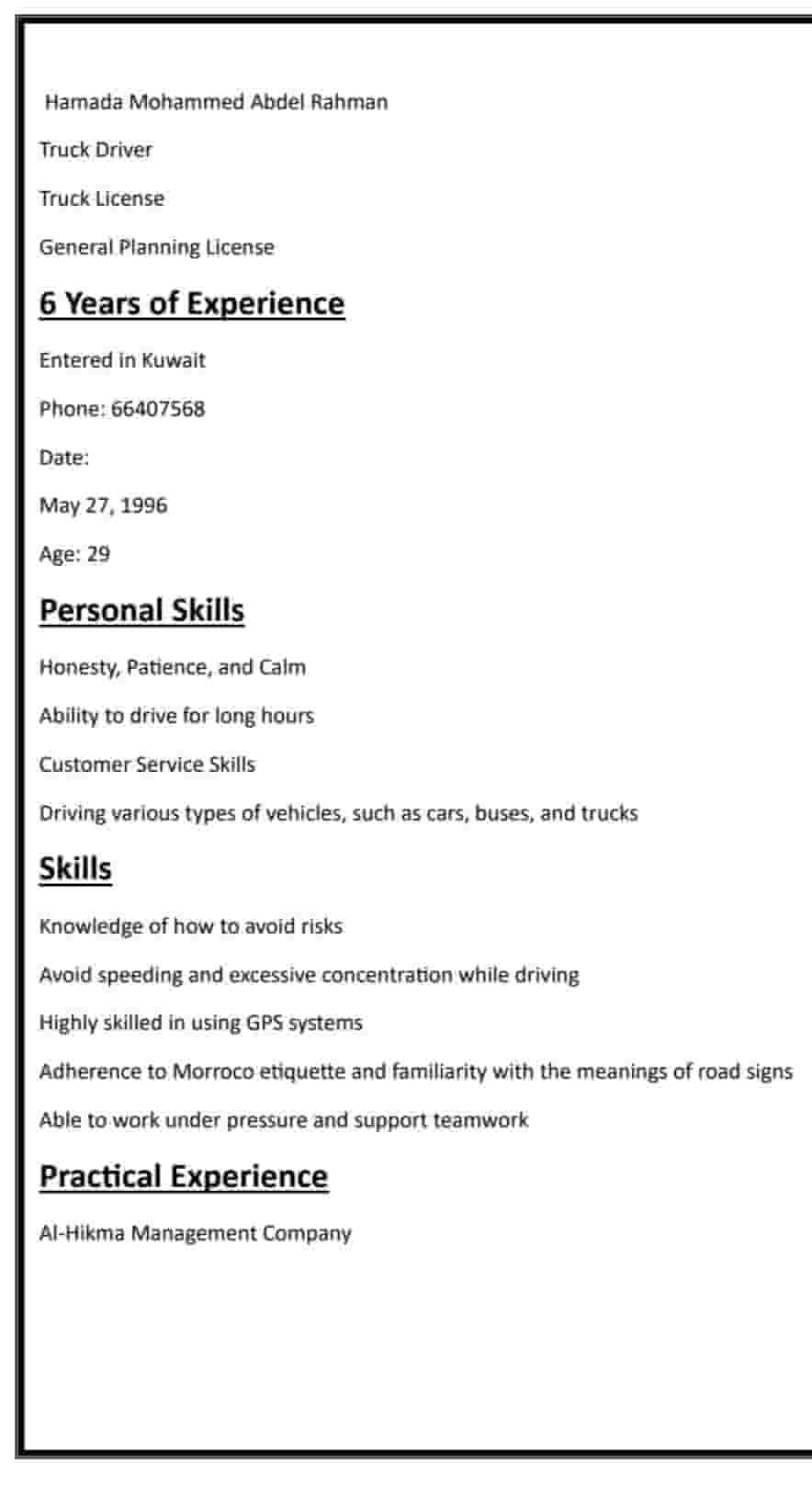 I'm looking for a driver's job  I'm looking for a driver's job
